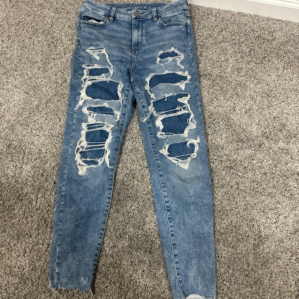 Light Blue American Eagle Ripped Jeans